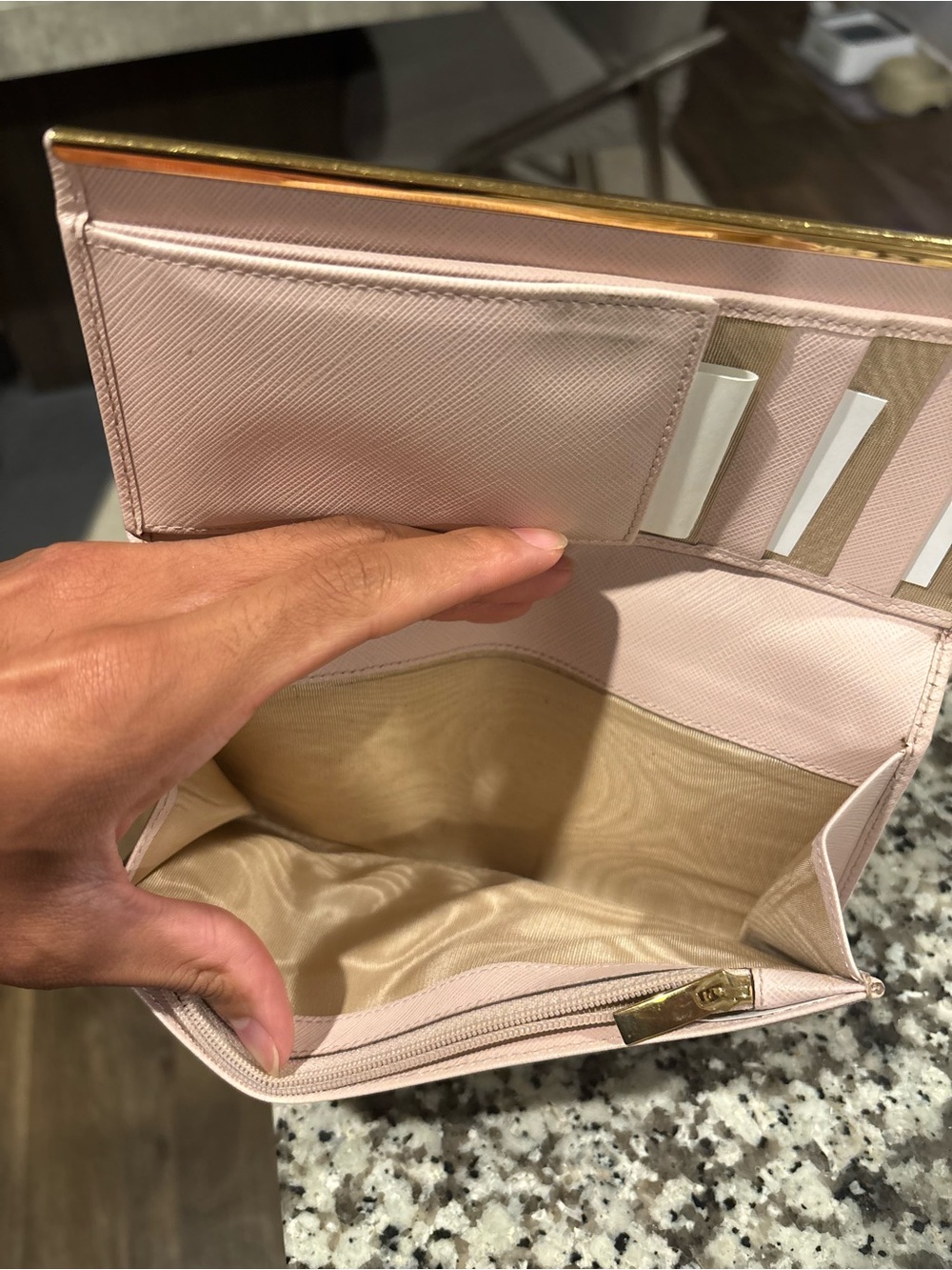 Vintage Salvatore Ferragamo Gancini Continental Wallet | Pink | Medium - Picture 6 of 10